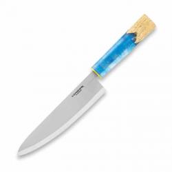 Couteau Condor Shefu Kitchen Gyuto Lame Acier 440C Manche Epoxy & Hickory Etui Salvador CTK500278R