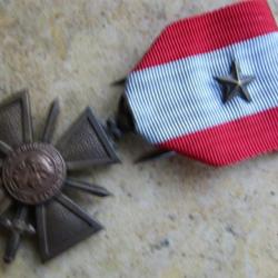 croix guerre TOE théâtres opération extérieur citation guerre Indochine Algérie Maroc Tchad Irak TBE