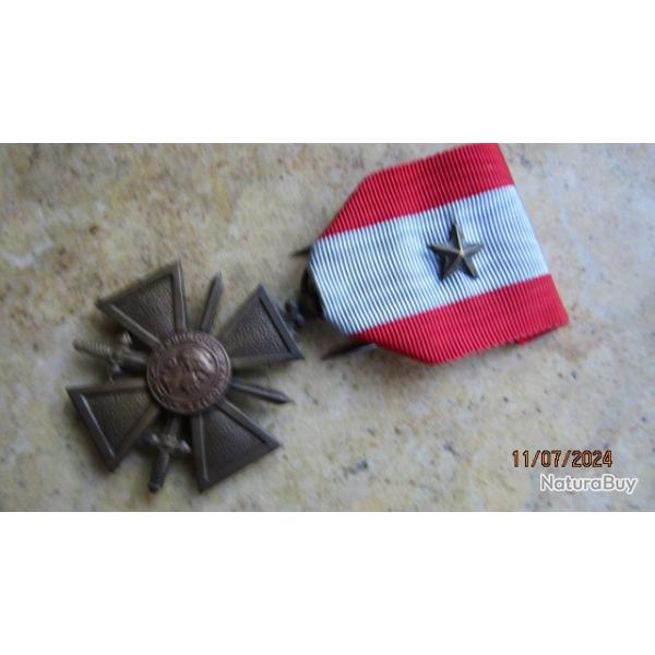 croix guerre TOE thtres opration extrieur citation guerre Indochine Algrie Maroc Tchad Irak TBE