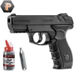 Pistolet Gamo GP-20 cal.4.5mm- CO2. Noir + billes acier + capsules