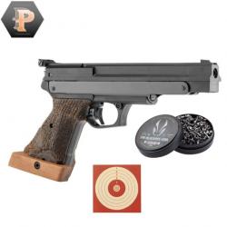 Pistolet de compétion Gamo COMPACT Droitier + plombs + cibles