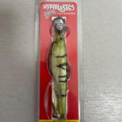 !! LEURRE HYPERLASTICS DARTSPIN PRO FOOTBALL 114mm col STIPED GREEN SILVER