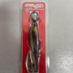 !! LEURRE HYPERLASTICS DARTSPIN PRO FOOTBALL 114mm col BLACK SHINER SILVER