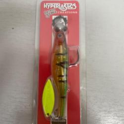 !! LEURRE HYPERLASTICS DARTSPIN PRO FOOTBALL 4.5'´ col FIRE TIGER CHARTREUSE