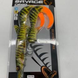 Leurre souple 3D Hybrid pike 17CM/47g sinking Savage gear vert rayure