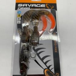 Leurre souple 3D Hybrid pike 17CM/47g sinking Savage gear marron doré orange