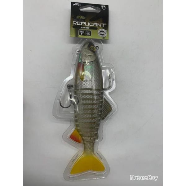 leurre souple replicant jointed fox rage silver ghost 20cm 120g