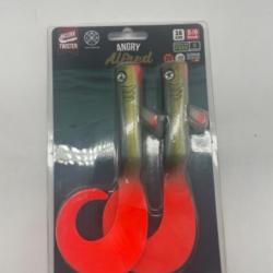 Lot de 2 leurres souples Drunk Twister LMAB Angry Alfred 16cm