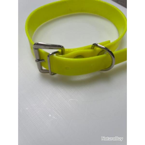 Collier pour chien fluo jaune