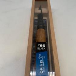 Couteau OPINEL n08 black plumier 8cm acier