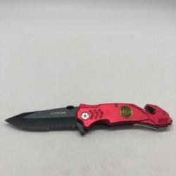 Couteau pliants Boker magnum fire fighter 86mm rouge lame noir