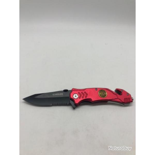 Couteau pliants Boker magnum fire fighter 86mm rouge lame noir