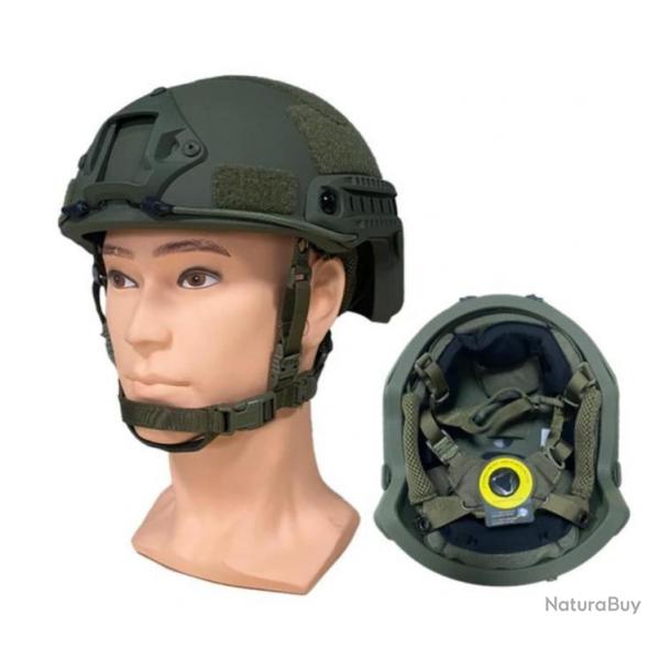 .CASQUE PARE BALLE BALISTIQUE IIIA TAILLE 55-62 VERT.......ENCHERE