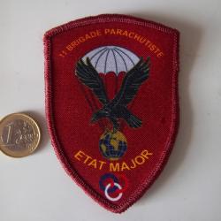 écusson militaire 11 ème brigade parachutiste état major anneaux France