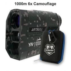 Télémètre Laser 1000M 6x Camouflage +Pochette Crochet pour Chasse Golf Outdoor Artbull