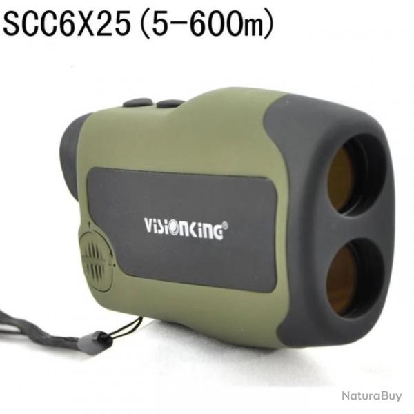 Tlmtre 6x25 Laser 600m FMC Bak4 Chasse Golf Outdoor Visionking