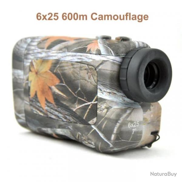 Tlmtre Portable Visionking 6X25 600m Camouflage pour la Chasse Golf Outdoor