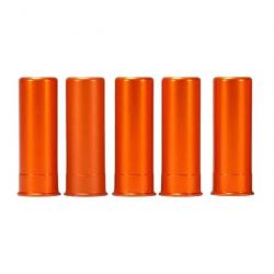 5 douilles amortisseur "Snap cap" cal. 12 en aluminium - A-Zoom - Orange