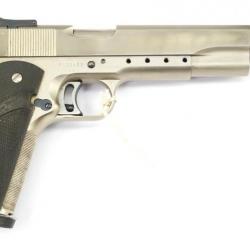 pistolet colt custom kettner nickelé calibre 45 acp canon 4pouce 2/3