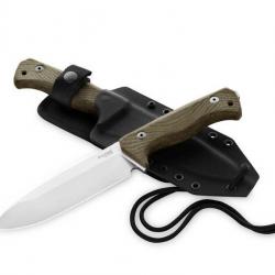 Poignard LionStell "T6" CPM-3V, Manche micarta vert [Lionsteel]