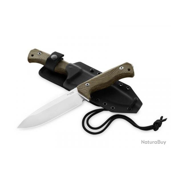 Poignard LionStell "T6" CPM-3V, Manche micarta vert [Lionsteel]