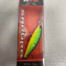 !! LEURRE SAKURA SILF SHAD 60mm col MAT TIGER