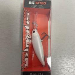 !! LEURRE SAKURA SILF SHAD 60mm col PEARL WHITE