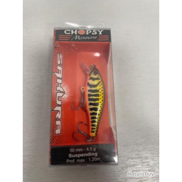 !! LEURRE SAKURA CHOPSY MINNOW 50mm col BROWN VAIRON