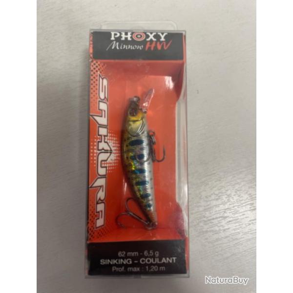 !! LEURRE SAKURA PHOXY MINNOW HW 62mm col HOLO TROUT