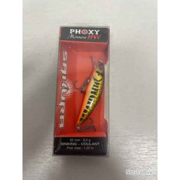 !! LEURRE SAKURA PHOXY MINNOW HW 62mm col BROWM VAIRON