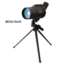 Longue Vue MC25-75x70 SV41 +Trépied Zoom Prisme BK4 MAK Usage Terrestre et Astronomique Chasse