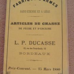 Fabrique d'armes à Saint-Etienne et à Liège - articles de chasse, de pêche et d'escrime