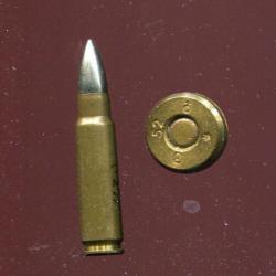 7.62 x 45 CZ - étui laiton - balle nickel - marquage :  Ô 3 52 *