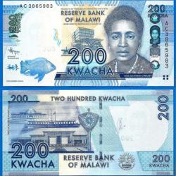 Malawi 200 Kwacha 2012 NEUF Kwachas Billet Parlement
