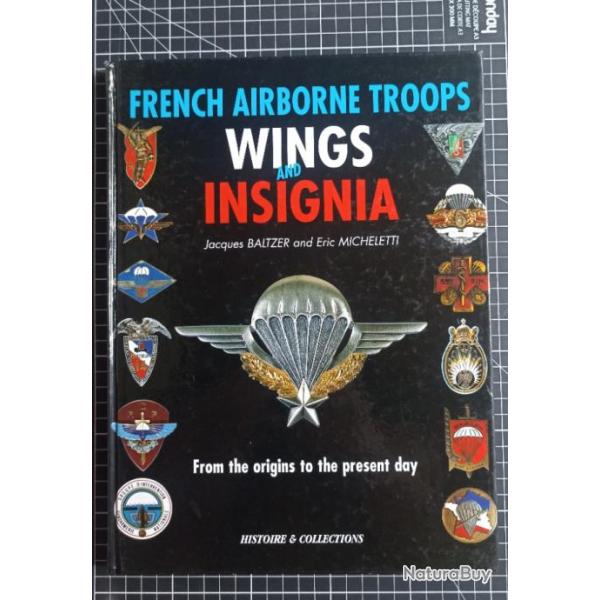 Livre "Ailes et insignes des troupes aroportes franaises" (version bilingue).