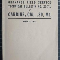 Fascicule "Cal. .30 carabines M1,M1A1,M2 and M3