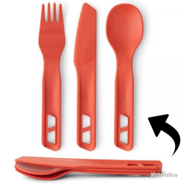 Kit de couverts Sea to Summit Passage Cutlery Set orange