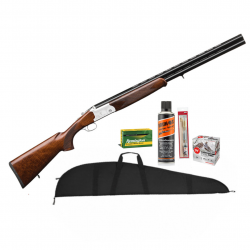 Pack Jeune chasseur ! Fusil de chasse superposé Yildiz Plaine - Cal. 12/76 et accessoires - 71 cm