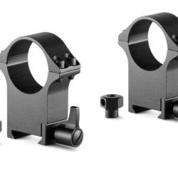 PROFESSIONAL STEEEL RING MOUNTS with nut & lever Weaver, 30mm Diameter, Extra High (Nut & Lever)