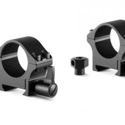 PROFESSIONAL STEEEL RING MOUNTS with nut & lever Weaver, 1 Inch Diameter, Low (Nut & Lever)