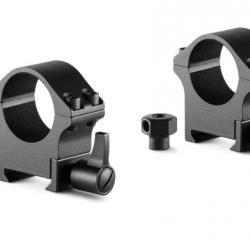 PROFESSIONAL STEEEL RING MOUNTS with nut & lever Weaver, 1 Inch Diameter, Medium (Nut & Lever)
