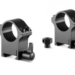 PROFESSIONAL STEEEL RING MOUNTS with nut & lever Weaver, 1 Inch Diameter, High (Nut & Lever)