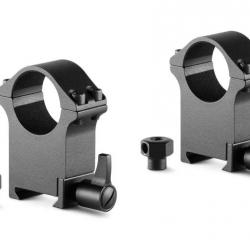 PROFESSIONAL STEEEL RING MOUNTS with nut & lever Weaver, 1 Inch Diameter, Extra High (Nut & Lever)