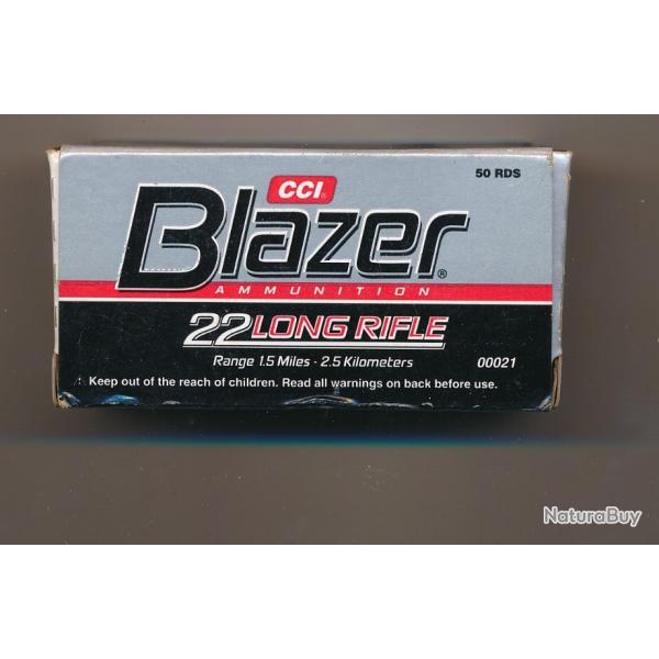 (5939) PORT OFFERT ! BOITE 22 LR pour collection pleine et complte BLAZER