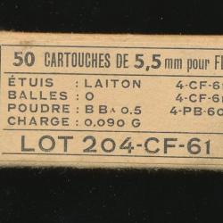 (5939) PORT OFFERT ! BOITE 22 LR pour collection pleine et complète  Reglo CF 1961