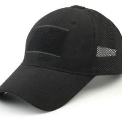 Casquette noire velcro en façade