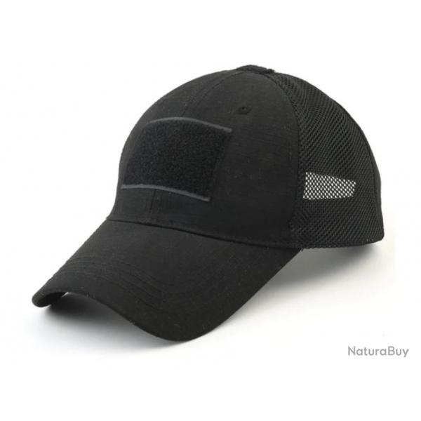 Casquette noire velcro en faade