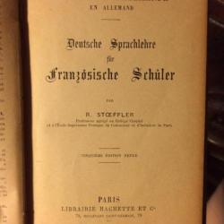 Livret de grammaire allemande tout en Calligraphie Gothique 1906