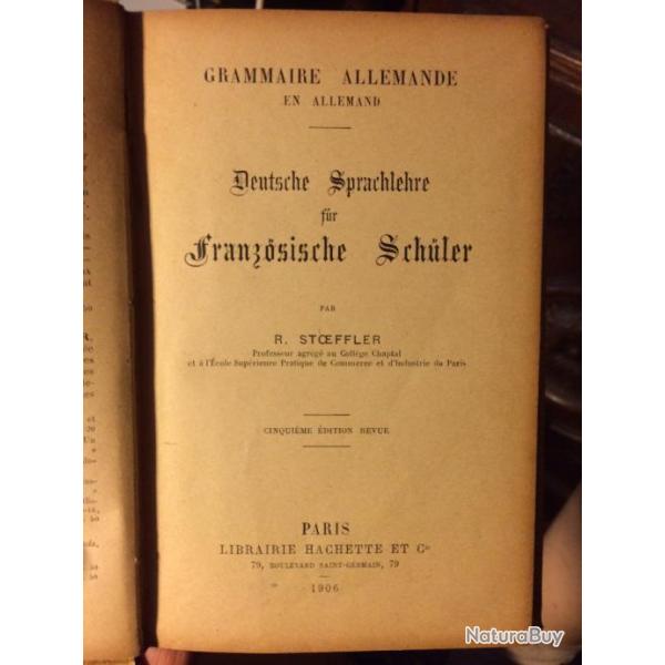 Livret de grammaire allemande tout en Calligraphie Gothique 1906