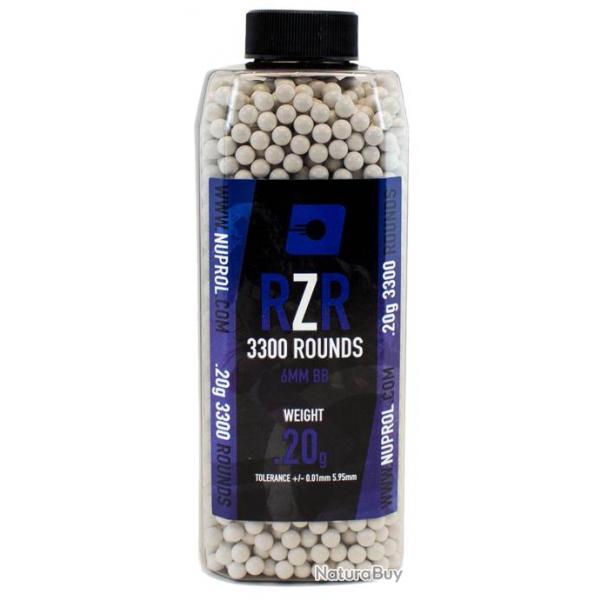 Billes Airsoft 6mm RZR 0.20g bouteille 3500 bbs